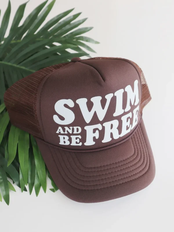 Hats<Citrine Swim Mesh Trucker Hat // Brown