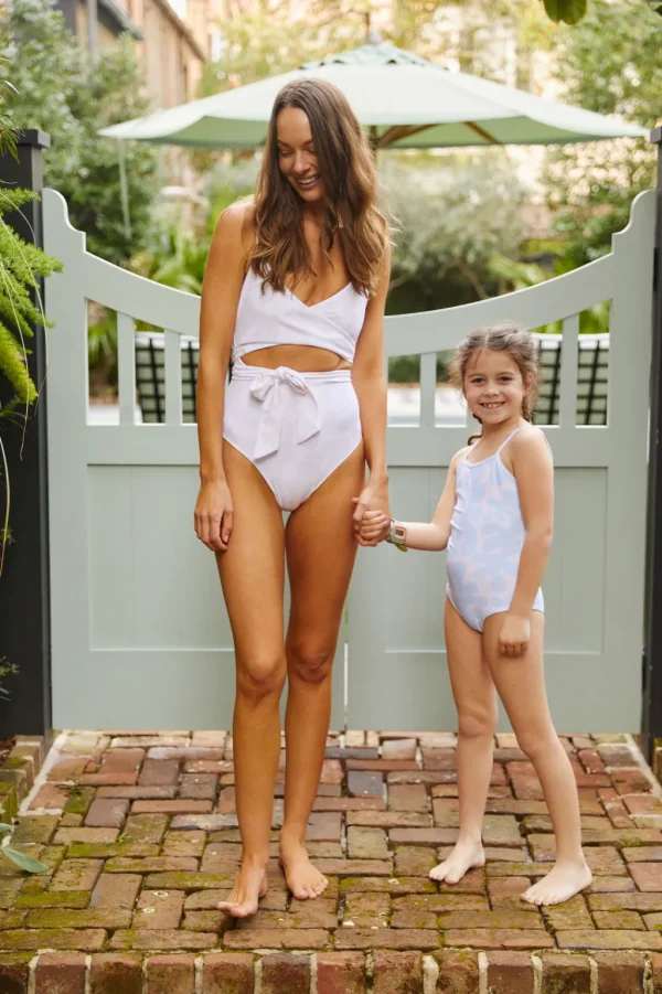 Girls | Kids<Citrine Swim Nell One Piece (kids) // Blue Abstract