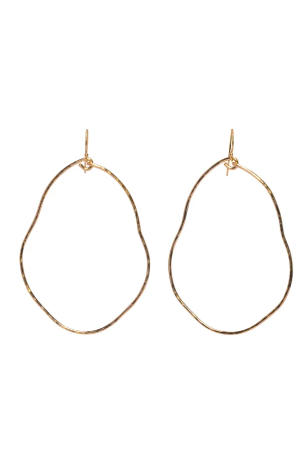 Jewelry<Citrine Swim Organic Hoops // Large
