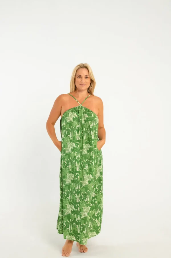Dresses<Citrine Swim Petra Dress // Green Jungle