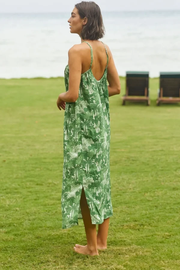 Dresses<Citrine Swim Petra Dress // Green Jungle