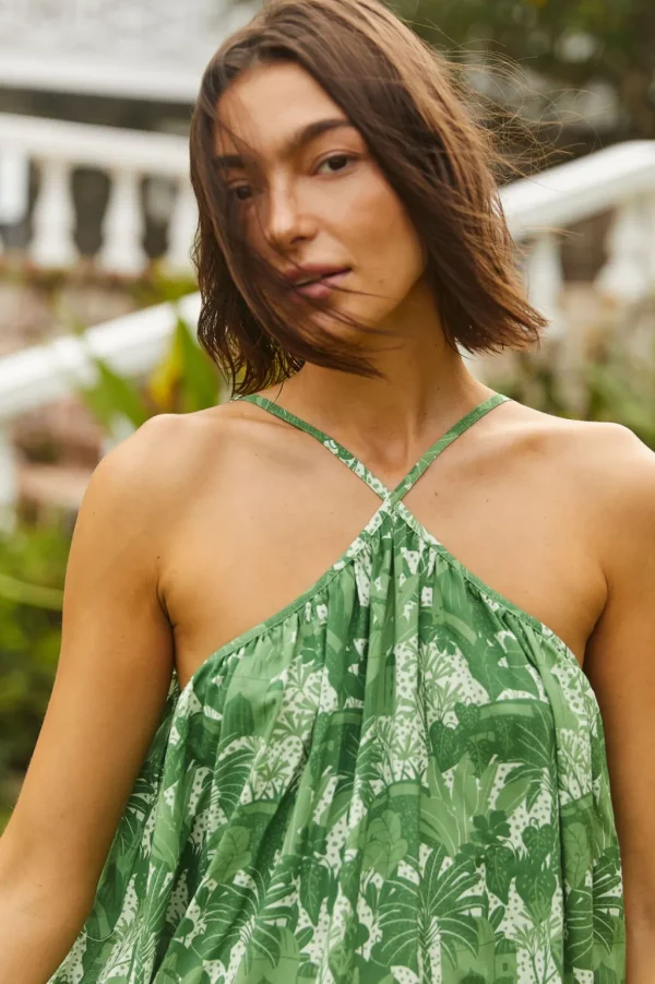 Dresses<Citrine Swim Petra Dress // Green Jungle