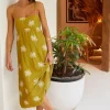 Dresses<Citrine Swim Posey Dress // Olive Palmas