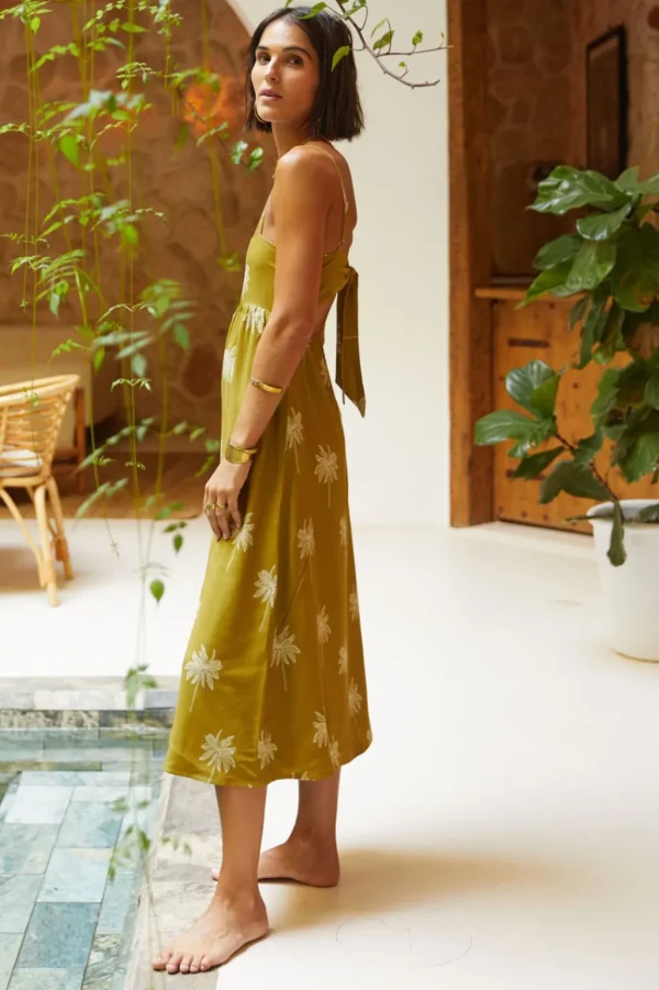 Dresses<Citrine Swim Posey Dress // Olive Palmas