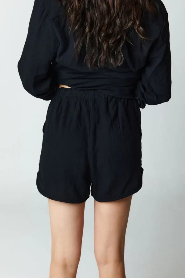 Bottoms<Citrine Swim Raya Shorts // Black (gauze)