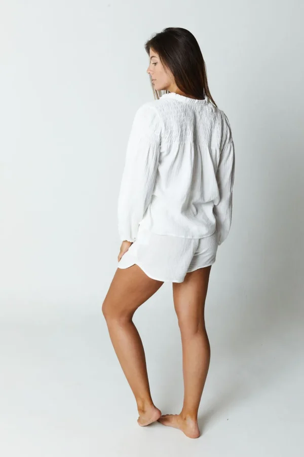 Bottoms<Citrine Swim Raya Shorts // Pearl (gauze)