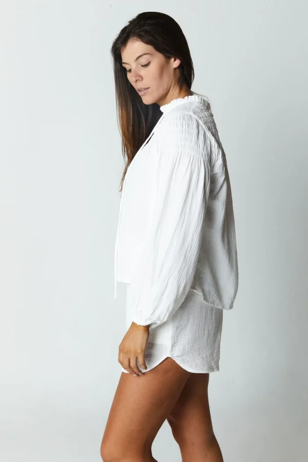 Bottoms<Citrine Swim Raya Shorts // Pearl (gauze)