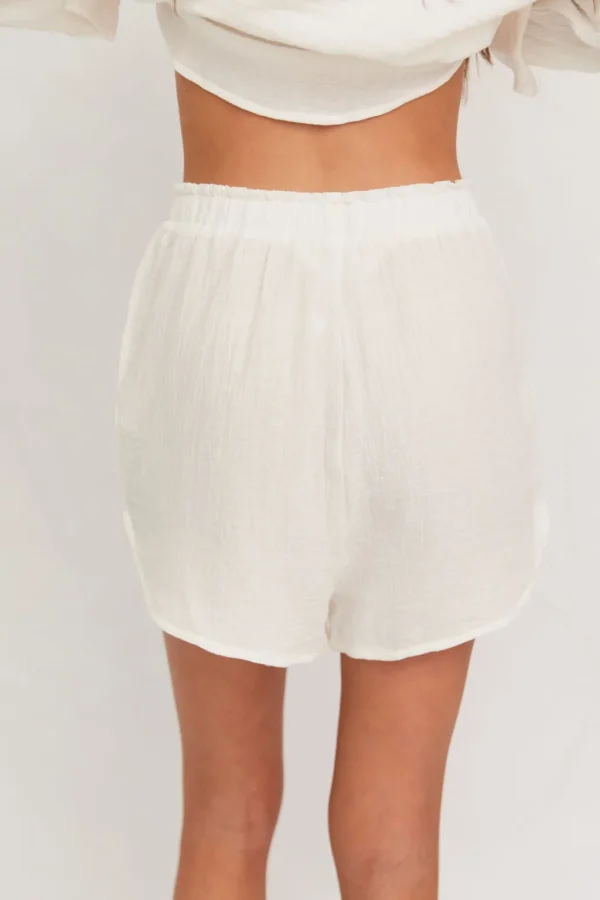 Bottoms<Citrine Swim Raya Shorts // Pearl (gauze)