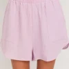 Bottoms<Citrine Swim Raya Shorts // Violet (gauze)