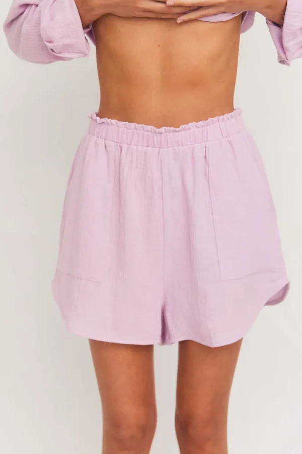 Bottoms<Citrine Swim Raya Shorts // Violet (gauze)