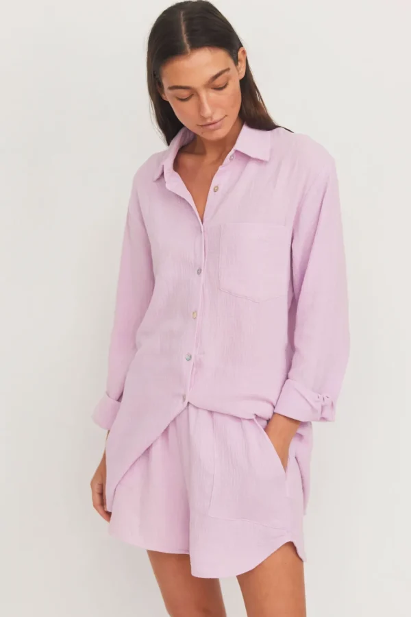 Bottoms<Citrine Swim Raya Shorts // Violet (gauze)