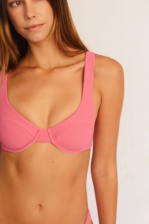 Tops<Citrine Swim Reese Top // Rose (ribbed)