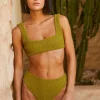 Tops<Citrine Swim Robbie Top // Olive (smocked)