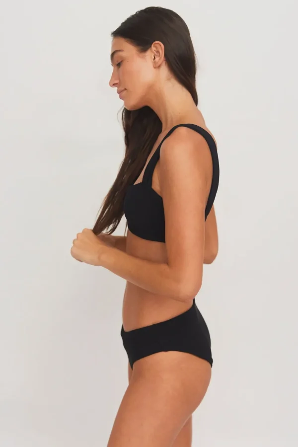 Tops<Citrine Swim Rory Top // Black (ribbed)