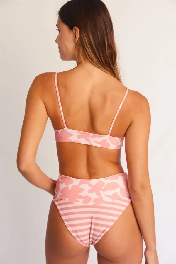 Bottoms<Citrine Swim Ruby Bottom // Tan Floral/Stripes