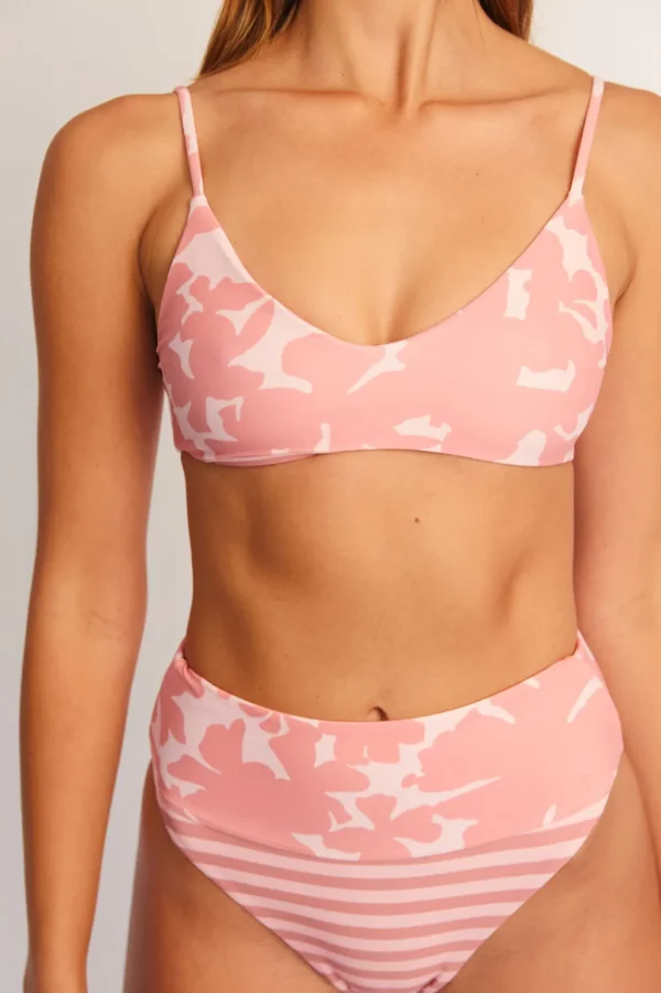 Bottoms<Citrine Swim Ruby Bottom // Tan Floral/Stripes