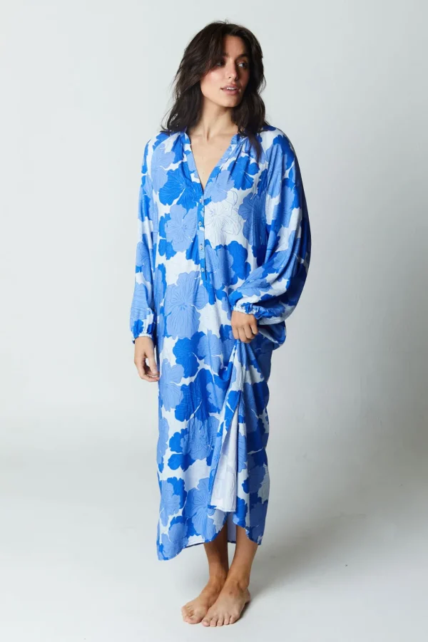 Dresses<Citrine Swim Siesta Dress // Blue Floral