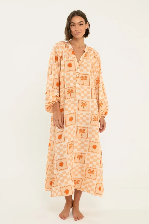 Dresses<Citrine Swim Siesta Dress // Tile Print