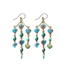 Jewelry<Citrine Swim Stained Glass Chandelier Earrings