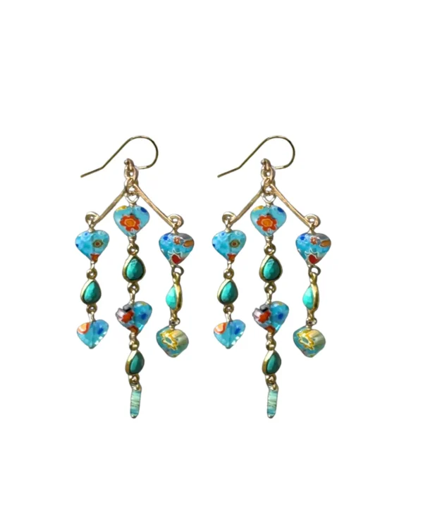 Jewelry<Citrine Swim Stained Glass Chandelier Earrings