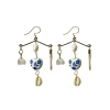 Jewelry<Citrine Swim Stars and Moon Chandelier Earrings
