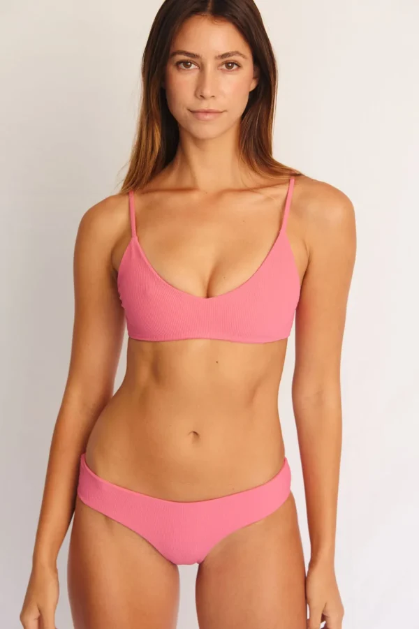 Tops<Citrine Swim Stella Top // Rose (ribbed)