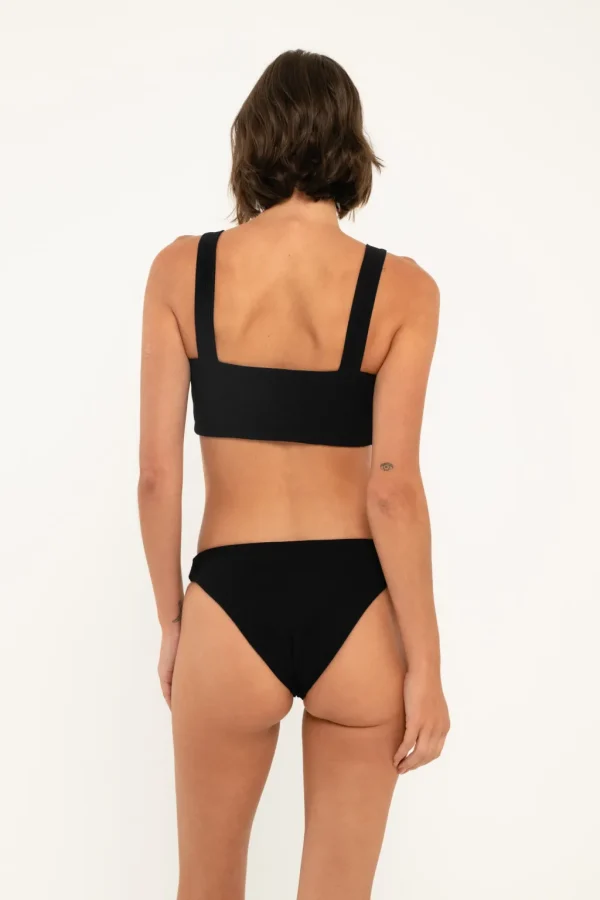 Tops<Citrine Swim Tess Top // Black (ribbed)