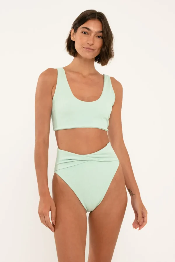 Tops<Citrine Swim Tess Top // Seafoam (ribbed)