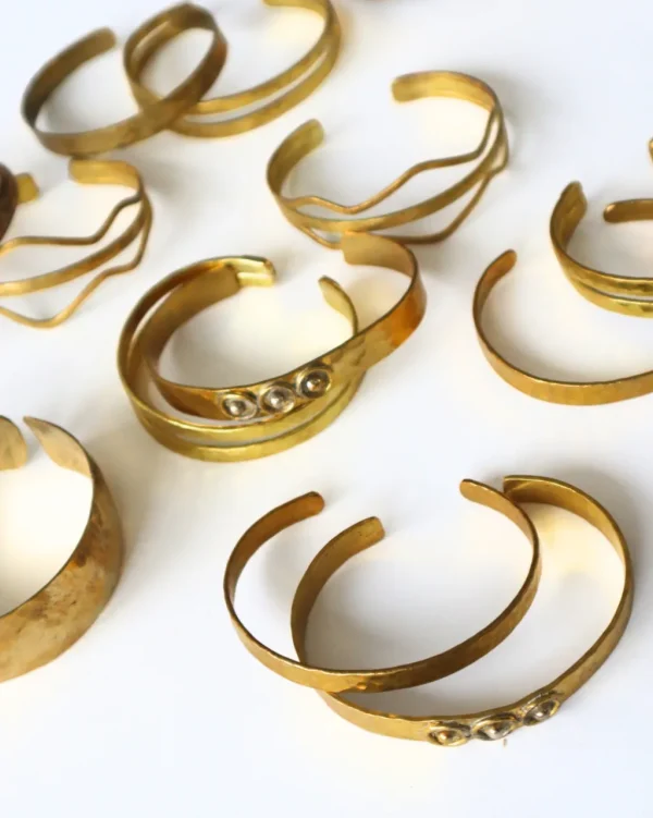 Jewelry<Citrine Swim Three Dot Brass Moroccan Cuff
