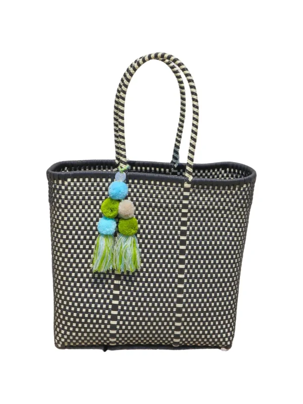 Totes<Citrine Swim Un Pueblo Open Medium Tote - Black / Bone