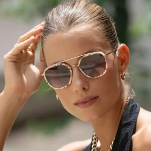Sunglasses<Citrine Swim Weston Sunglasses // Pink Pearl/Brown
